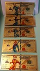 Five 24 Karat Gold Foil Notes, Designed w/Silver Hawks 5 Comics Characters Fun — photo 2