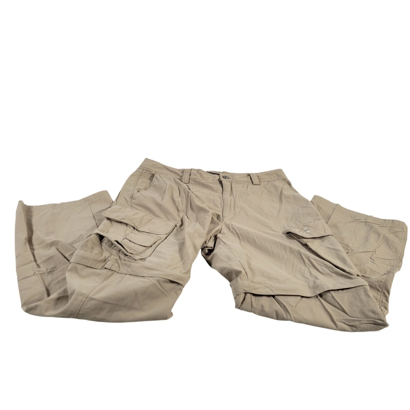 Under Armour Mens Tan Cargo Pants Zip Off Leg convertible Hiking Outdoor W34 L30