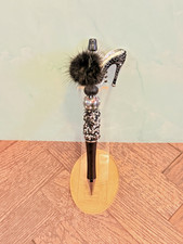 Beaded pen Custom Gifts Basket fillers Collect Black Rhinestone shoe pompom
