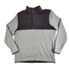 Under Armour Sweatshirt Mens XL Gray Snap Mock Neck ColdGear Golf Thermal Fleece