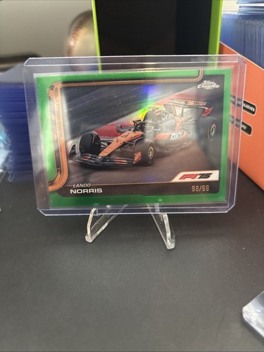 2025 Topps Chrome Formula 1 - F1 Cars Lando Norris #77 Green Refractor /99