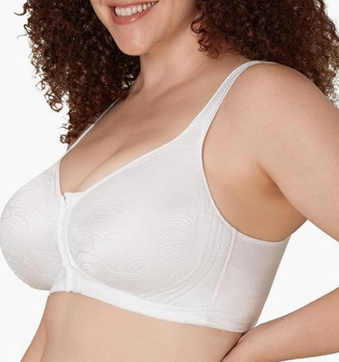 Playtex Wireless Bra 18 Hour Front Close Extra Back Support White Size 38B 10361