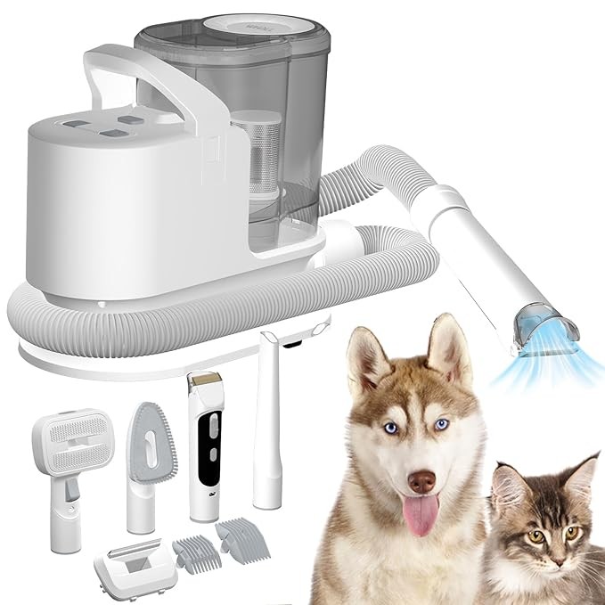 Набор для ухода за домашними животными Whall Pet Vacuum с 3 режимами всасывания объемом 23 л 5 в 1 TSA008 - Серый 11390₽