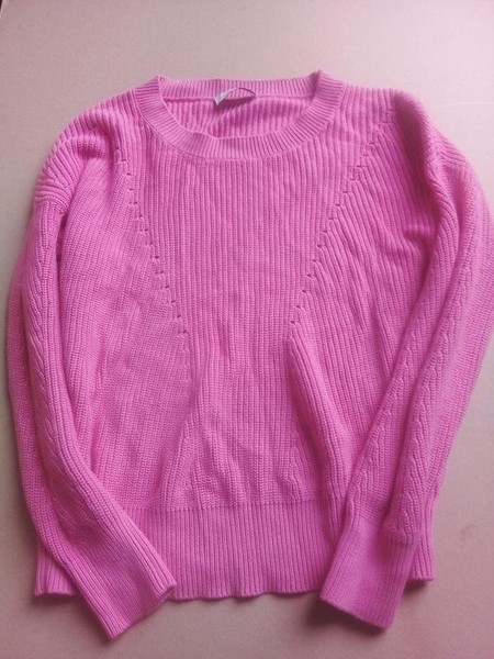 Women Peter Hahn Sweater Pink Cotton 38 / M / 46 #C9D4