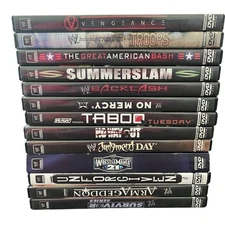 WWE DVD PPV 2005 Lot Of 13 Wrestlemania 21 SummerSlam Survivor Series & More