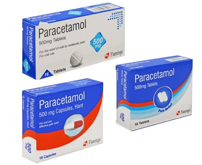 Flamingo Paracetmol Pain Relief Tablets Caplet Capsules 500mg x 32