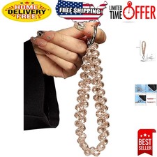 Multipurpose Gold Beaded Phone Lanyard  Wristlet - Perfect for Active Women