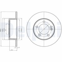 2X Delphi BG4321 Bremsscheibe Passend FüR Nissan Opel Renault