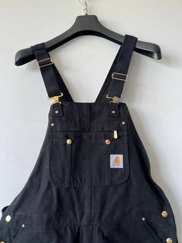 NEW! Men's Carhartt R41 Bib Overalls Black Insulated Quilted Lined Size 40 x 34 - Picture 3 of 15