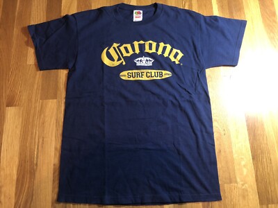 Vintage Stock Corona Surf Club T Shirt  Size Medium Navy