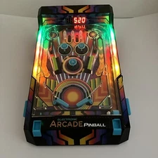 Electronic Arcade Tabletop Pinball Machine GA2001 Neon Series Sounds Lights