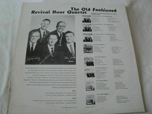 OLD FASHIONED REVIVAL HOUR QUARTET WITH RUDY ATWOOD VINYL LP ALBUM 1965 RECORD - 第 2/4 張圖片