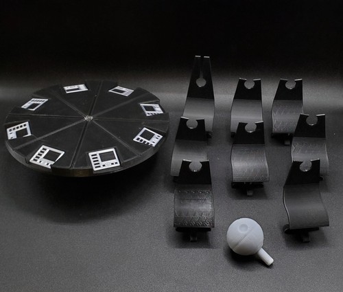 CUSTOM DEATH STAR TABLE + 8 CHAIRS for 3.75" FIGURE STAR WARS GI JOE DIORAMA - Picture 2 of 2