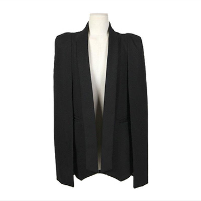 Womens Casual dress Jacket Shawl Open Placket Blazer OL Sleeveless Cape