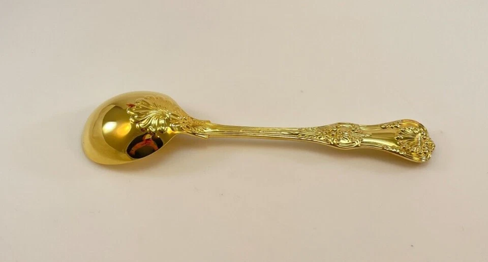 Cuchara Gumbo Tiffany English King Plata Esterlina Oro - 8" - Sin Monograma Foto 2 de 3