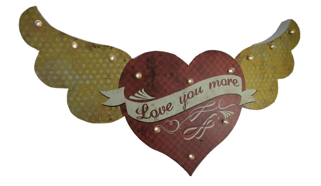 NOVEDAD Corazón Metal Placas Y Letreros Decoración para el Hogar