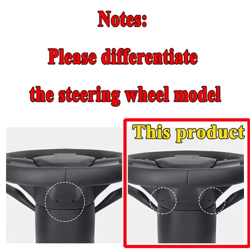 Driver Heated Leather Steering Wheel 1490214-00-B Fit for Tesla Model 3 Y NEW - Picture 2 of 15