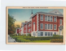 Postcard Beebe Jr. High School Malden Massachusetts USA
