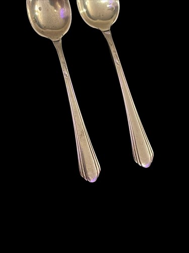 Juego de dos cucharas Demitasse de plata de ley en "Lady Diana" de Towle - Imagen 2 de 3