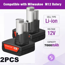 2Pack For Milwaukee 48-11-2460 for M12 LITHIUM 7.0Ah Extended Capacity Battery