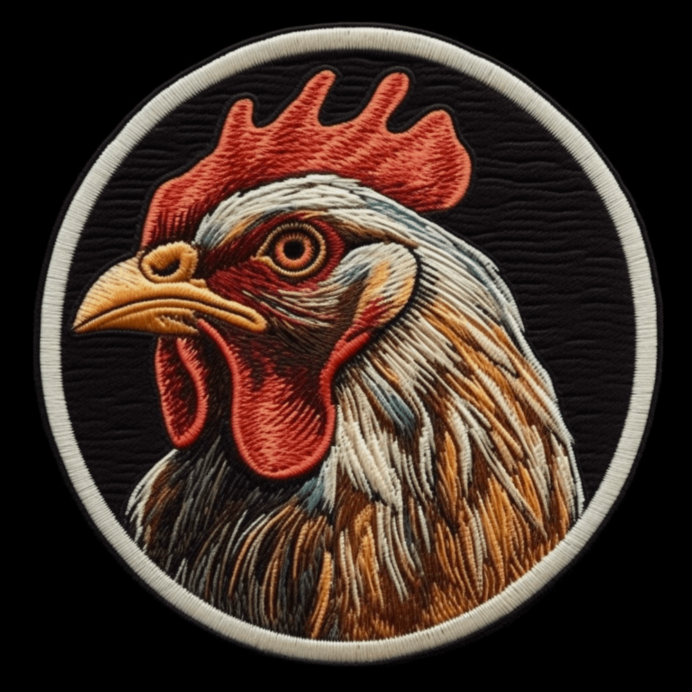 Chicken Patch Iron-on Applique Farm Animal Badge Rooster Duck Pond Bird Decor