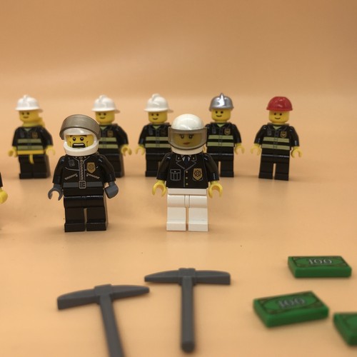 12 LEGO Law Enforcement, Firefighters & Convict MiniFigures W/ Accessories & ATV - Picture 9 of 9