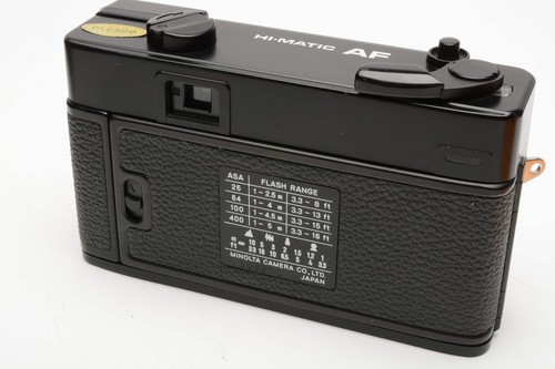 Minolta Hi-Matic AF 35mm Point&Shoot Rangefinder camera w/Case, nice! - Picture 7 of 13