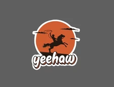 Yeehaw Sticker Cowboy Lasso Waterproof Country Western Gift NEW