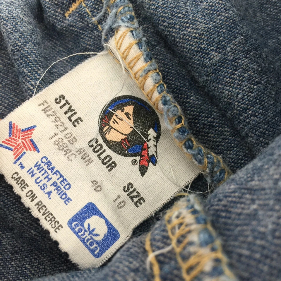 Pantalones Cortos de Jean Cherokee Vintage Años 80 Talla 10 Azul Denim Modesto Plisado Hecho en EE. UU. Foto 3 de 4