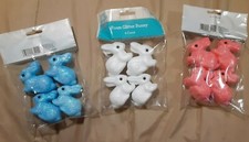 Foam Glitter Bunnies 4 count per Package Choose 1 Blue, Pink OR White