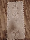 LOVELY CROCHETED THICK TABLERUNNER SCALLOPED EDGES 16 X 35
