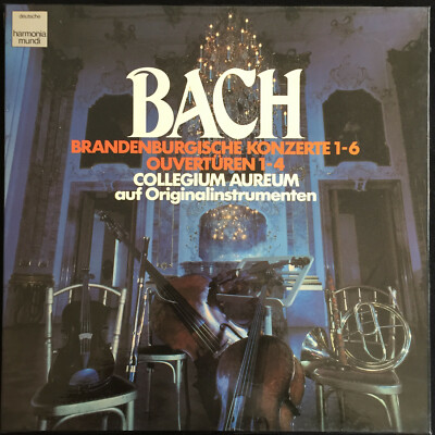 J. S. Bach・Brandenburgische Konzerte・Collegium Aureum・1969 Harmonia M.・4x12''・VG!