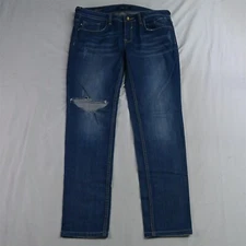 Vigoss 32 x 31 Skinny Medium Wash Destroyed Stretch Denim Womens Jeans
