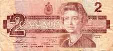 RARE - 1986 Canadian 2 Dollar Bill