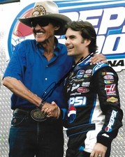 Jeff Gordon & Richard Petty NASCAR Champions Dual Signed Auto 8x10 Photo COA