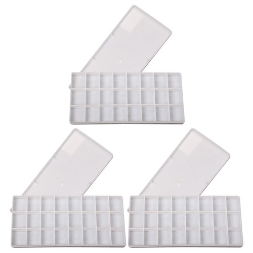 3 Pcs 24-Gitter-Farbbox Reisen Farbmischtablett Lagerung Von Aquarellfarbe - Bild 9 von 12