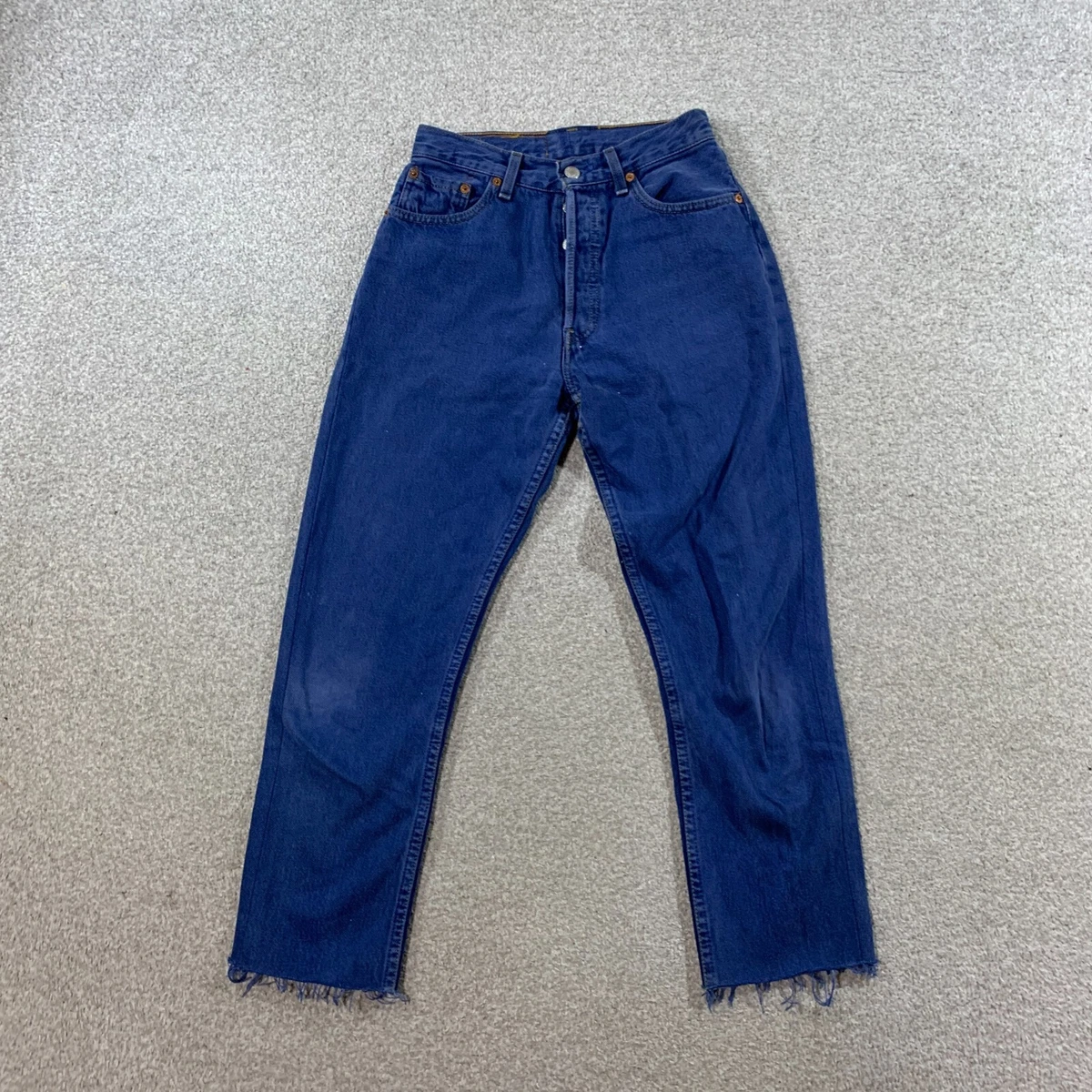 LEVI S 501 Jeans Womens 28 Inch Waist 25 Inch Leg Slim Fit Blue