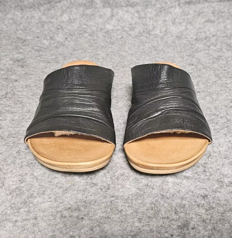 Miz Mooz Leather Slide Sandals Aria Black US 6.5 | eBay display picture 1