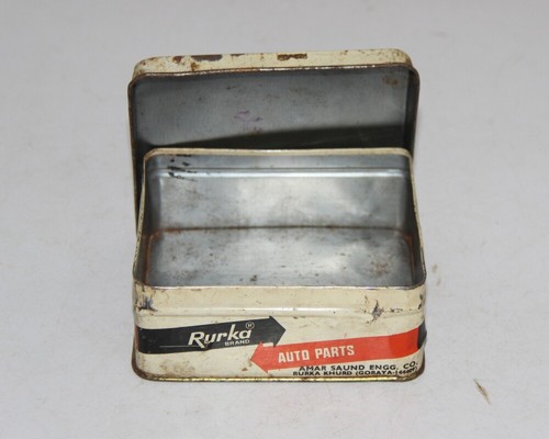 Vintage Rurka Brand Auto Parts Ad. Print Litho Tin Box Collectible 12204 - Picture 3 of 5