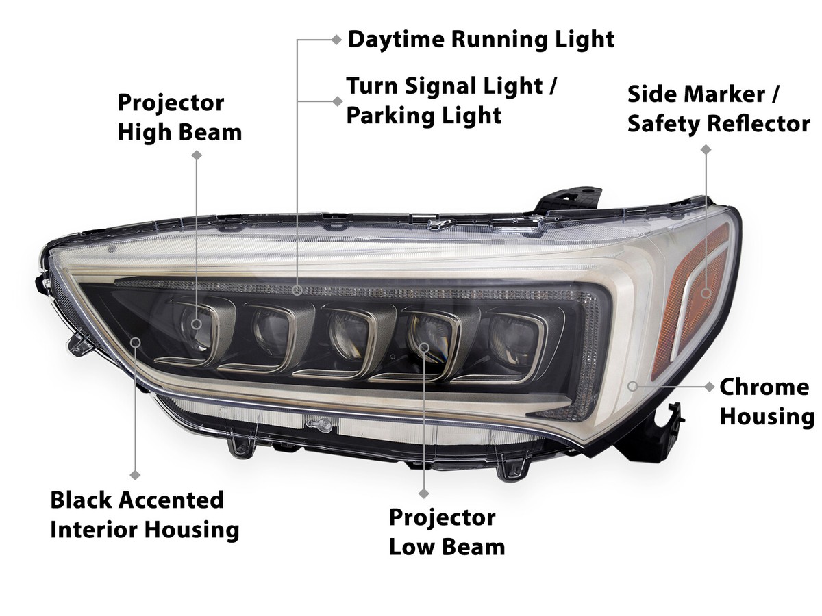 For ALL LED Headlamp 2018 2019 2020 Acura TLX Driver Left