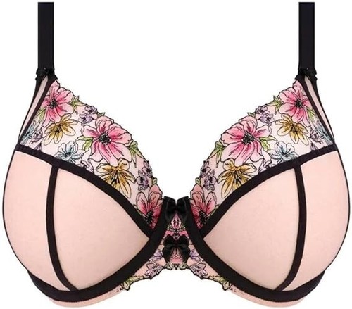 Elomi Carrie Underwire Plunge Bra #301802 UK Sizes J-K Ballet Pink NWT $70 - Picture 4 of 6