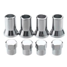 4set Tire Valve Stem Cap Sleeve Cover Wheel Chrome For American Car Truck 4set Tire Valve Stem Cap Sleeve Cover Wheel Chrome For American Car Truck