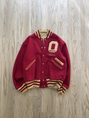 Vintage 50s 60s General Athletic Varsity Jacket Wool Otterbein
