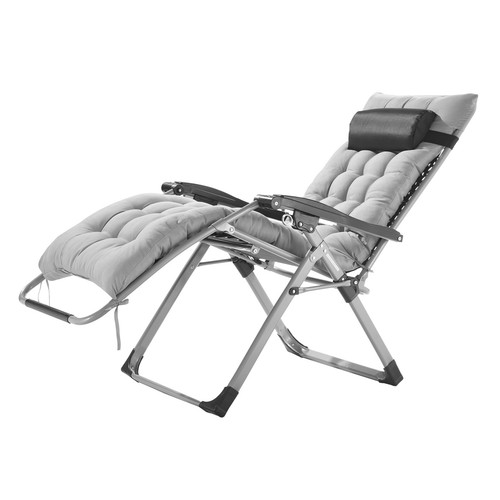 VEVOR Poltrona Relax Reclinabile 645mm Lettino Giardino Interni Esterni Grigio - Foto 11 di 12