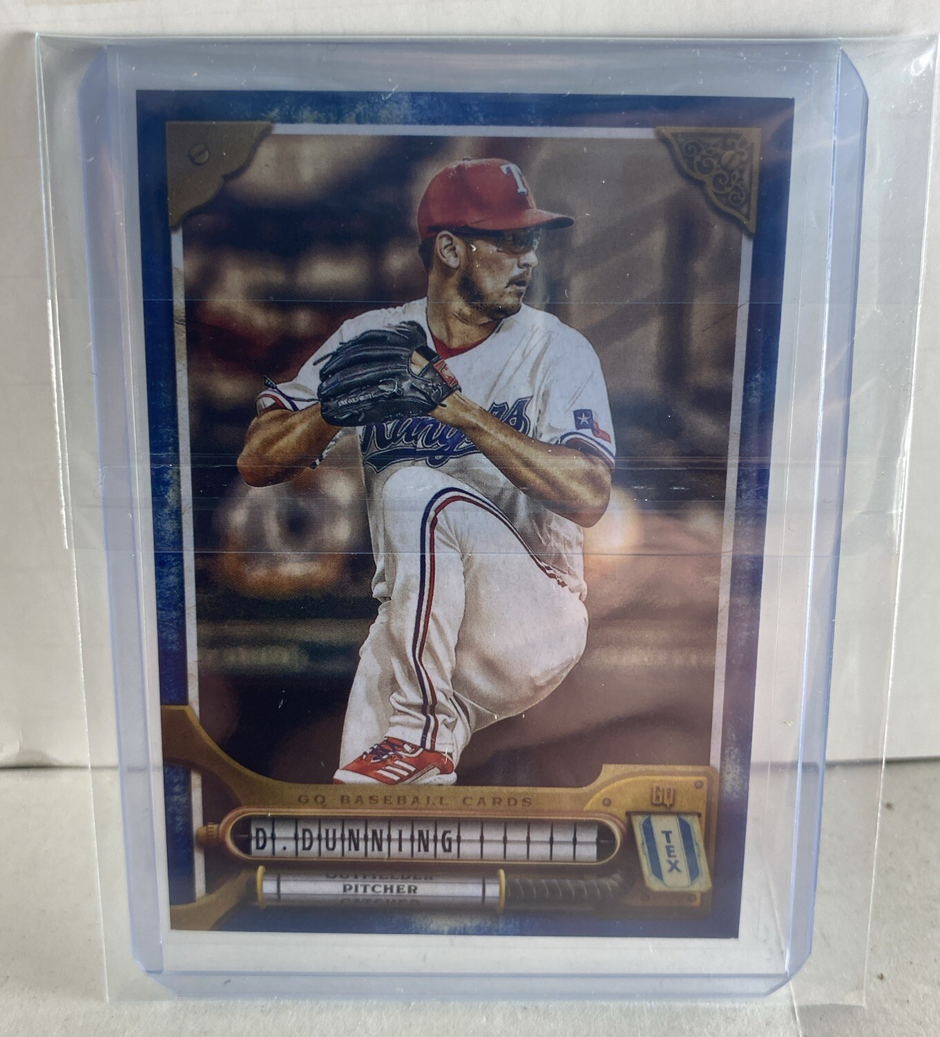 Dane Dunning 2022 Topps GQ Gypsy Queen Indigo 215/250 Texas Rangers COLOR MATCH