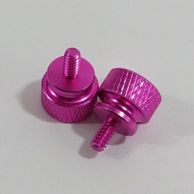 Pink 6#-32 Computer Case Knurled Thumb Screws M3.5 Side Panel Aluminum Alloy