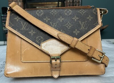 Louis Vuitton LV Sac Biface Messenger Handbag Briefcase Business Bag - VERY GOOD