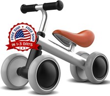 Bicicleta de equilibrio sin pedales y ruedas silenciosas, de acero al carbono US