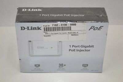 Brand NEW Sealed D-Link DPE-301GI 1-Port Gigabit PoE Injector