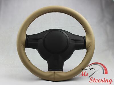 FÜR GMC SAVANA VAN 96-14 BEIGE LEDERLENKRADBEZUG LILA STIT
